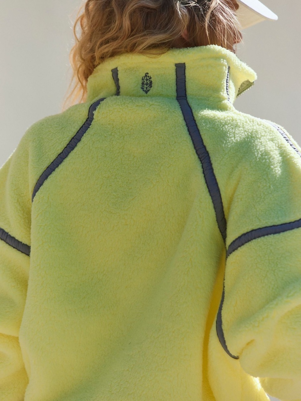 FREE PEOPLE MOVEMENT Mountain High Half Zip Fleece Sour Citrus Combo NWT XS - Picture 2 of 9